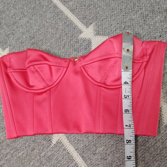 Oh Polly True Love Satin Corset Crop Top Size 2 - Picture 8 of 11